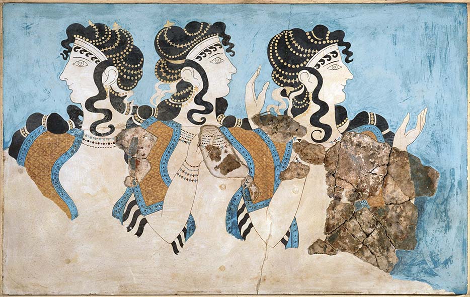 The "Ladies in Blue" Fresco